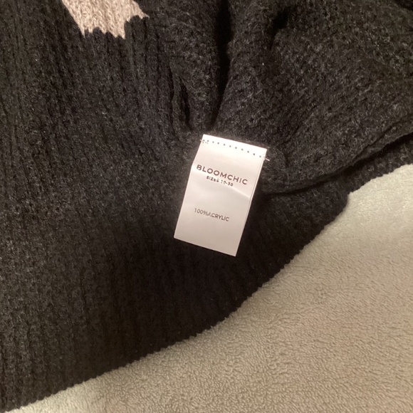 Bloomchic open cardigan, cream, taupe, & black, size 10, NWT - Picture 9 of 9